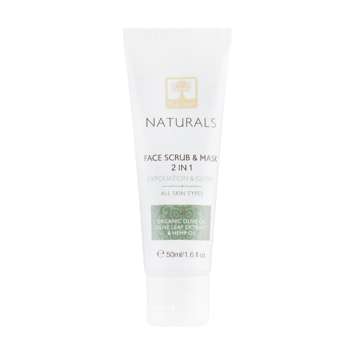 Маска-скраб для обличчя BIOselect Naturals Face Scrub &amp; Mask 2 in 1, 50 мл
