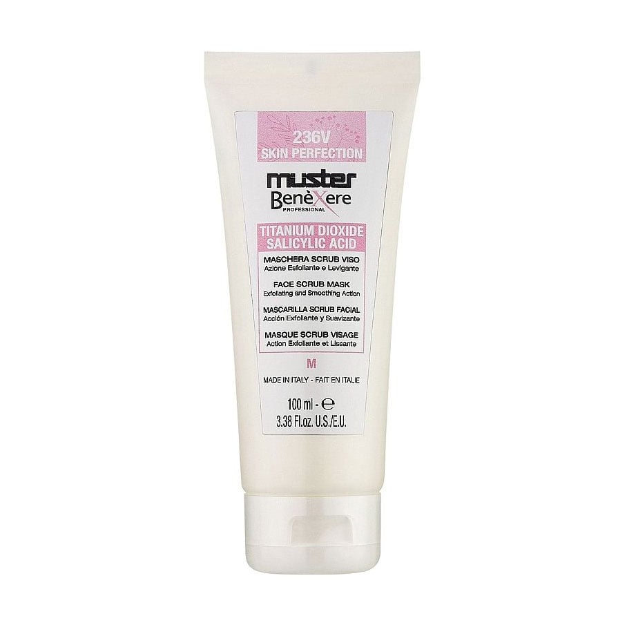 Відлущувальна та розгладжувальна маска-скраб для обличчя Muster Benexere Professional 236V Skin Perfection Face Scrub Mask, 100 мл